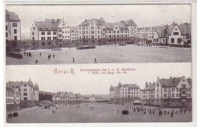 57288 Mehrbild Ak Gera Reuss Kasernen um 1910