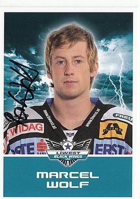 Marcel Wolf Black Wings Linz 2011-12 TOP AK Original Signiert Eishockey + A38202