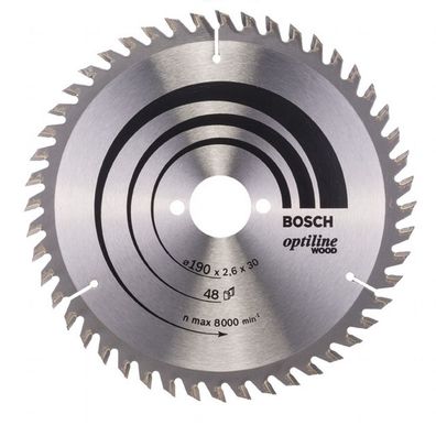 Bosch Kreissägeblatt Optiline Wood 190 x 2,6 x30 mm Z48 Handkreissäge 2608640617
