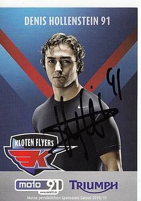 Denis Hollenstein Kloten Flyers 2011-12 TOP AK Original Signiert Eishockey + A38282