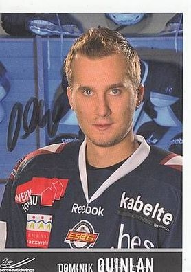 Dominik Quinlan Serc Wild Wings Autogrammkarte Original Signiert Eishockey + A38299