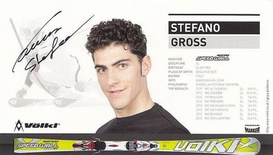 Stefano Gross Autogrammkarte Original Signiert Skialpine + G 5562