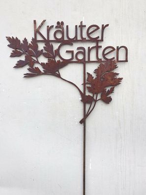 Kräutergarten H115cm Edelrost Rost Kräuter Gartenstecker Kräuterhexe Petersilie