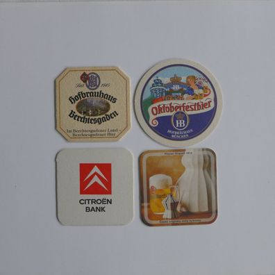 4 Bierdeckel Urquell HB Citroen HBB