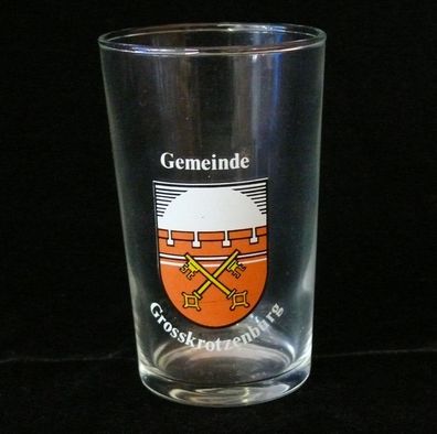 Alte Andenken Gläser mit Großkrotzenburger Wappen von Gemeinde Grosskrotzenburg