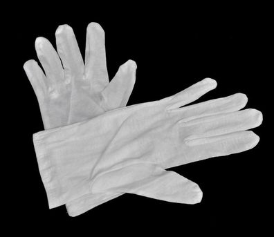 5 Paar weiße Laborhandschuhe - Größe M - aus Baumwolle - NEU
