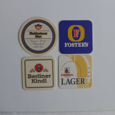 4 Bierdeckel Nattheimer Forsters Berliner Schultheiss