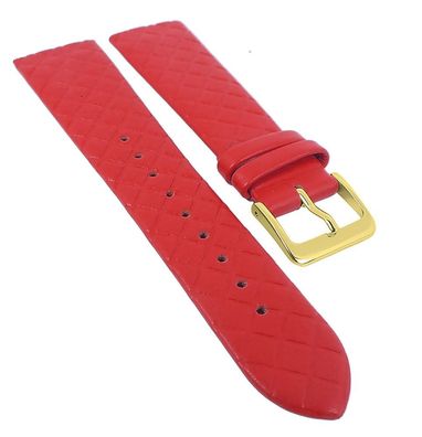Minott Uhrenarmband | Leder rot Raute passend zu Skagen 29774