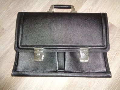 Ledertasche, Aktentasche, Schultasche, Bürotasche DDR -schwarz