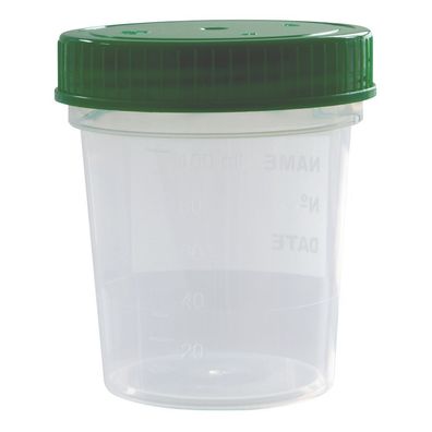 500 x Urinprobenbecher 100 ml mit grünem Schraubverschluss