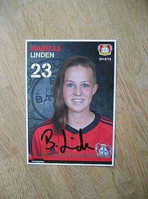 Bayer 04 Leverkusen Saison 12/13 Isabelle Linden - handsigniertes Autogramm!!!