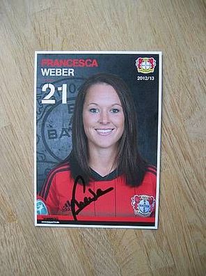 Bayer 04 Leverkusen Saison 12/13 Francesca Weber - handsigniertes Autogramm!!!