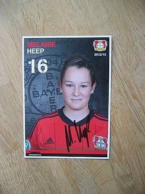 Bayer 04 Leverkusen Saison 12/13 Melanie Heep - handsigniertes Autogramm!!!