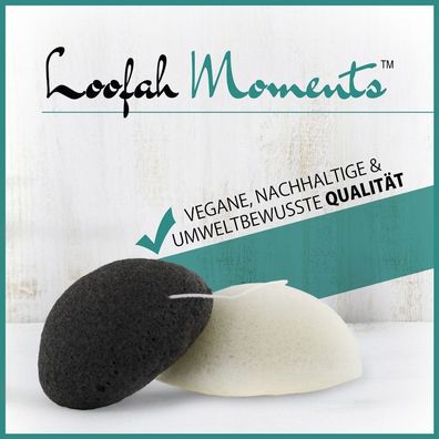 Loofah Moments™ Konjakschwamm | Vegan & ohne Plastik | Sanfter Kosmetikschwamm