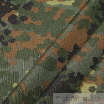 Stoff Baumwolle Polyester Flecktarn Deutschland Camouflage Tarndruck reißfest