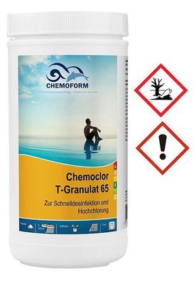 T-Granulat 65 | 1kg Chlor Granulat Schnell Schock Desinfektion Pool Wasserpflege