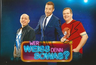 Wer weiß denn sowas? Autogramm Elton, Hoecker, Pflaume