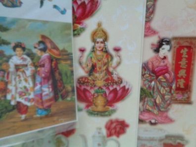3D Stanzbogen Asien China Geisha Buddha asiatisch Indien auch TBZ Kanban...