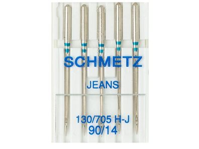 5 gute Nähmaschinennadeln Jeans 90er Nadeln Typ 130/705 Flachkolben SCMETZ