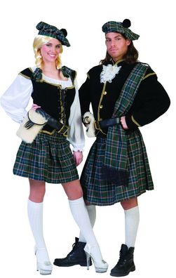 Kostüm Schottin Schotte Highländerin Schottenkostüm Damen Herren Partnerkostüm