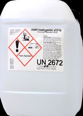 Ammoniaklösung 25% Salmiakgeist 10 Liter