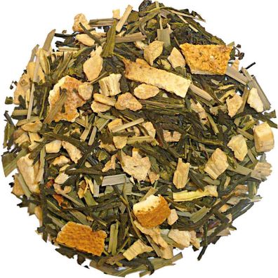 Abraham`s Tea House 125g Orange Ingwer Sencha aromatisierter Grüner Tee / loser Tee