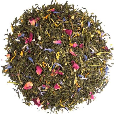 Abraham`s Tea House 125g Morgenrot Sencha aromatisierter Grüner Tee / loser Tee