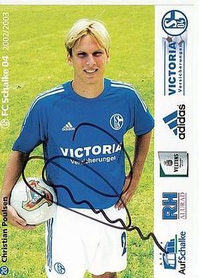 Christian Poulsen FC Schalke 04 2002-03 1. Karte TOP + A39412