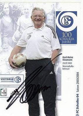 Karl-Heinz Neumann FC Schalke 04 2003-04 Autogrammkarte + A39408