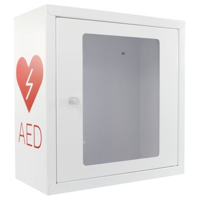 Sanismart AED Wandschrank Weiß 37 x 37 x 17 cm mit Griff