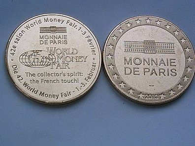 Original Bronze Medaille Frankreich Monnaie de paris zur Word money fair Berlin 2013