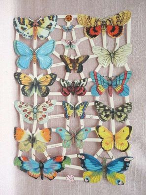 sehr schön # GLANZBILDER # EF 7336 Bogen von 2014 viele kleine Schmetterlinge 