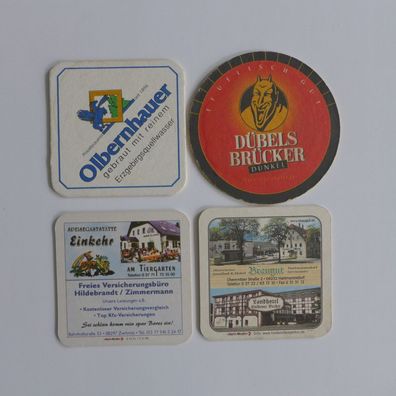 4 Bierdeckel Dübels Einkehr Olbernhauer Braugut