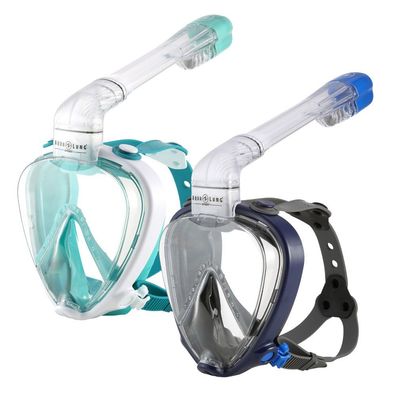 Erwachsene Grau ABA Aqualung Tauchermaske mit Schnorchel Smart Snorkel Unisex 
