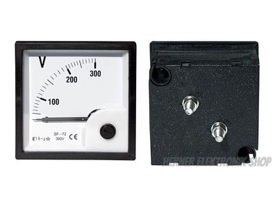 0 - 300 V AC Einbau Messinstrument Analog Voltmeter - CLASS 2,5