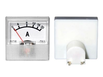0 - 20 A DC Einbau Messinstrument Analog Amperemeter mit Shunt - MINI 40x40x25mm