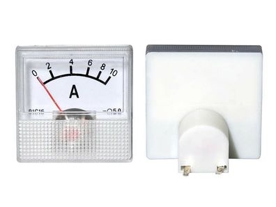 0 - 10 A DC Einbau Messinstrument Analog Amperemeter mit Shunt - MINI 40x40x25mm