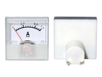 0 - 7,5A DC Einbau Messinstrument Analog Amperemeter mit Shunt - MINI 40x40x25mm