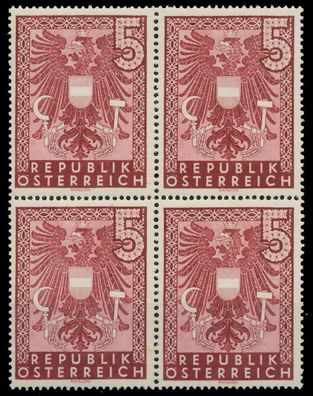 Österreich 1945 Nr 719 postfrisch Viererblock X8A19EE