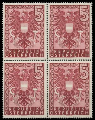 Österreich 1945 Nr 719 postfrisch Viererblock X8A19FE