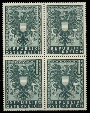 Österreich 1945 Nr 716 postfrisch Viererblock X8A1A46