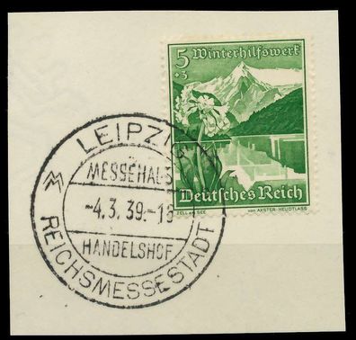 Deutsches REICH 1938 Nr 677 zentrisch gestempelt Briefstück X8B02FA