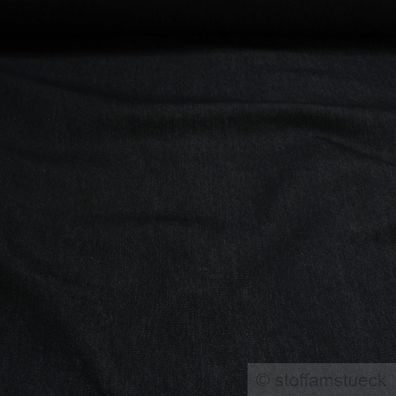 Stoff Baumwolle Köper Jeans schwarz vorgewaschen Jeansstoff Denim weich
