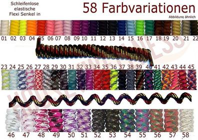 Spiral Schnürsenkel elastisch | 58 Farben | selbstbindend Curly Schuhbänder 2 Gr