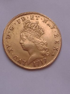 Frankreich Louis d´or 1717 A de Noailles König Ludwig XV. 12,2g Gold RAR Erhaltung!