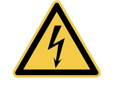 Aufkleber Achtung Hochspannung Warnschild Schild 100x100mm elektrische Spannung