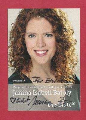 Janina Isabell Batoly ( dt. Theater u. Fernsehschauspielerin ) - persönlich signiert