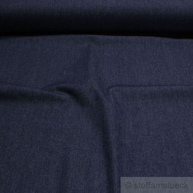Stoff Baumwolle Köper Jeans dunkelblau vorgewaschen Jeansstoff Denim weich