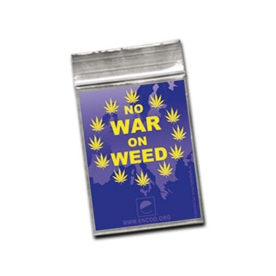 Schnellverschlußbeutel No War On Weed - (100 Stück) - 40x60mm 50µ
