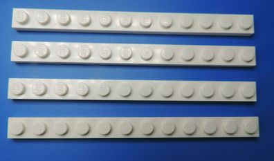 LEGO® Nr.- 4514842 Platte 1x12 weiß / 4 Stück